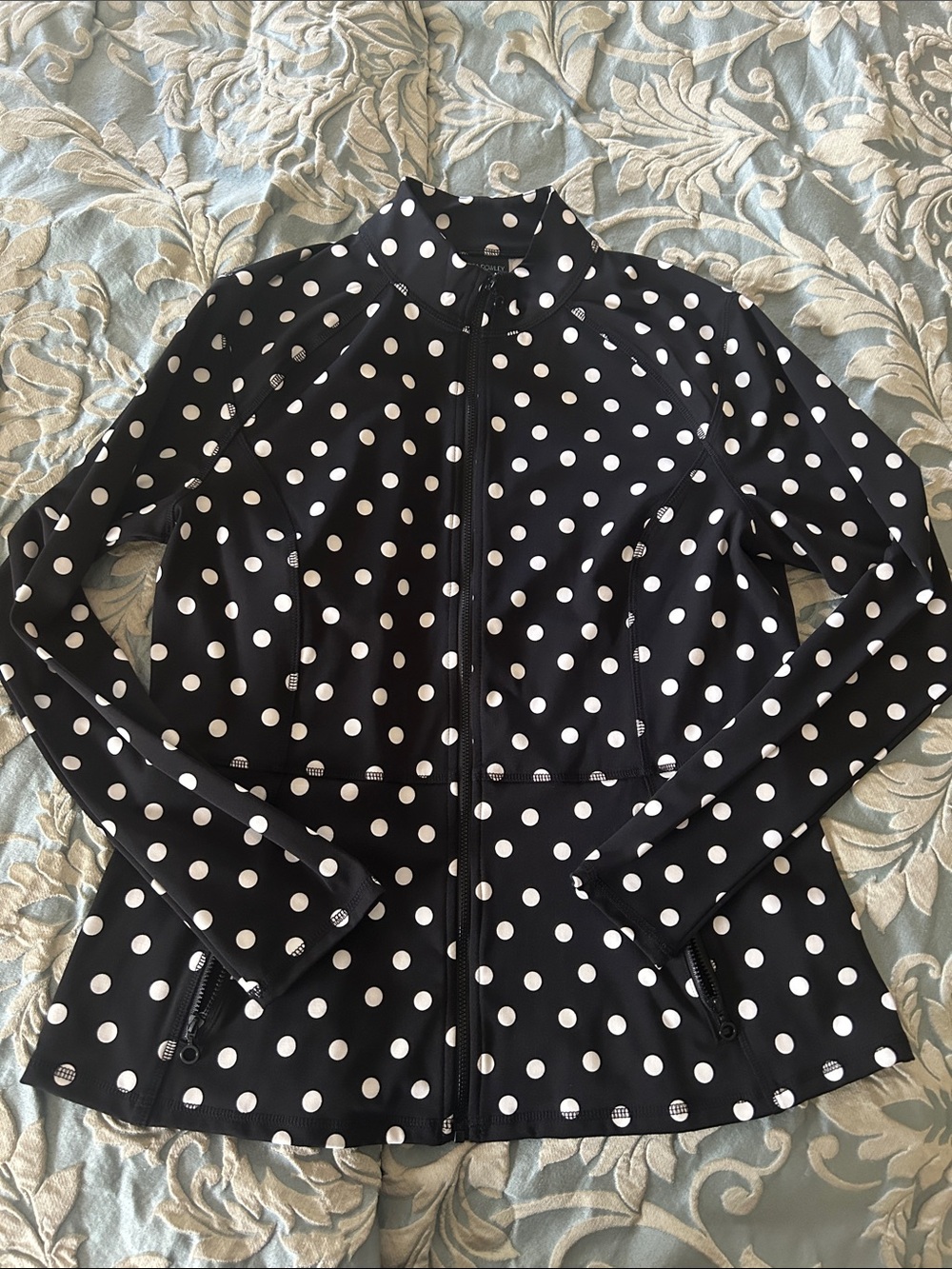 Cynthia Rowley Black Jacket with White Polka Dots